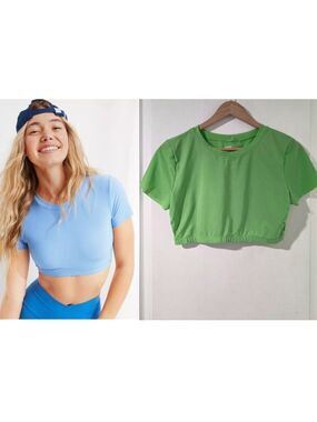 NEW! aerie | SMOOTHEZ Crop Top Bralette in Lime Green